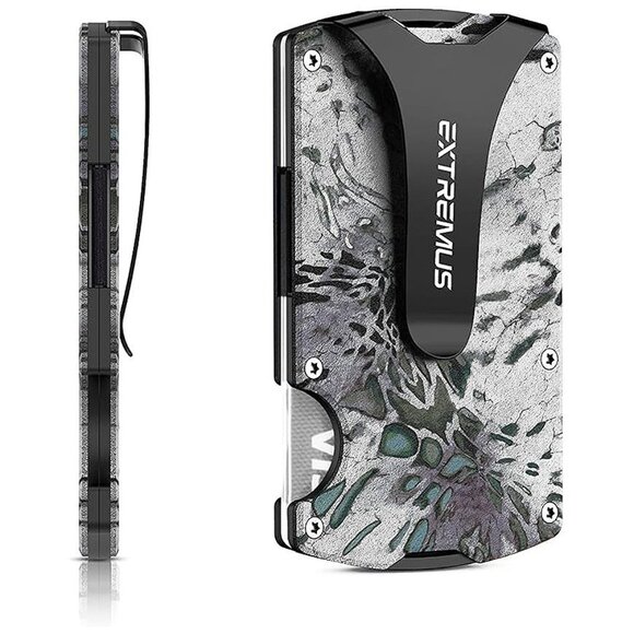 Other - Mens Wallet, Slim Tactical Wallet with Money Clip , Wildrider - Silvermist